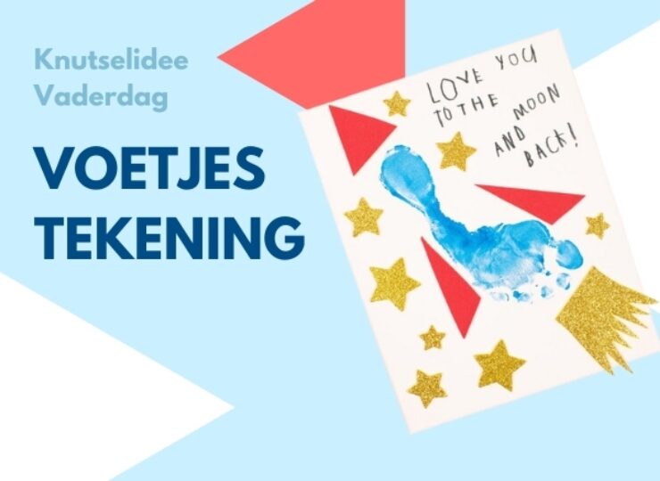 Knutselidee: Voetjes tekening voor Vaderdag